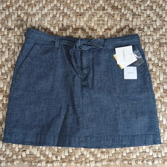croft & barrow Pants - NWT Croft & Barrow Blue Cotton Mini Skort